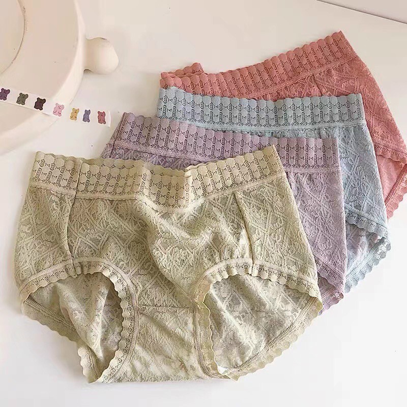 Quần lót ren cạp chấm bi cao cấp size 40-58kg mã 2109