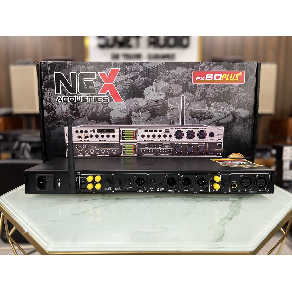 Vang Cơ NEX FX60 PLUS - Vang Cơ Karaoke Thế Hệ Mới Tích Hợp Bluetooth Chống Hú Rít Chống ồn - Xử Lý Âm Thanh Hoàn Hảo - Đầy Đủ Các Cổng Kết Nối - Top Vang Cơ Bán Chạy