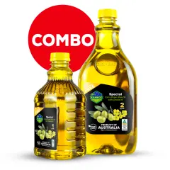 [Combo 1 lít + 2 lít] Dầu Oliu Hạt Cải Extra Virgin Olive Oil with Canola Oil hãng Kankoo nhập khẩu chính hãng từ Úc - dùng cho các món trộn salad, chiên, xào, an toàn cho sức khỏe cả gia đình