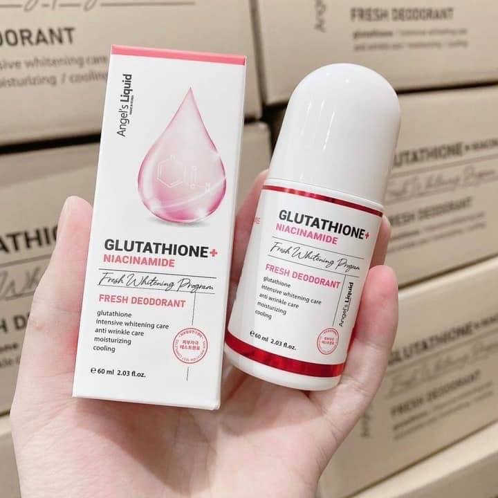 lăn nách glutathione Lăn Khử Mùi Angel's Liquid Glutathione 60ml Dưỡng Trắng , Khử Mùi , Mờ Thâm  Hiệu Quả