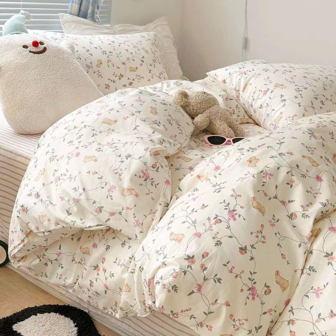  Set 4 Món Vỏ Chăn Ga Gối Cotton Organic 100% Cotton Nhập Khẩu Cao Cấp 4 Món 