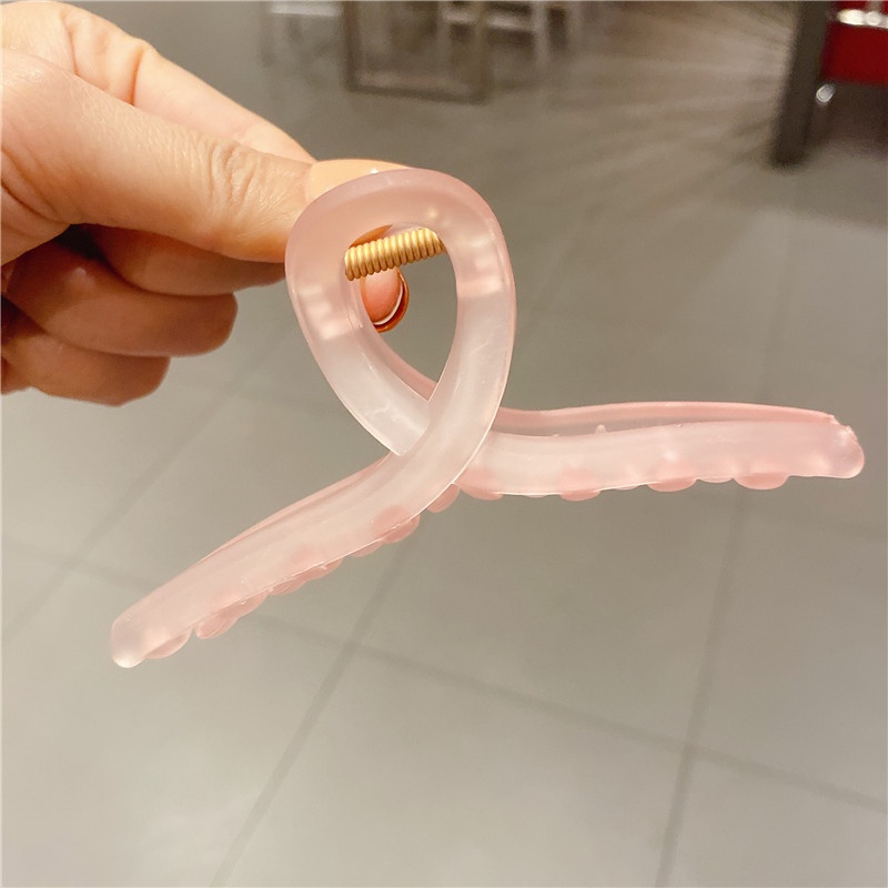 Kẹp tóc càng cua Hàn Quốc nữ đẹp hottrend trong suốt cỡ size lớn iLita - Cặp búi tóc dễ thương cào 10 răng 14 răng