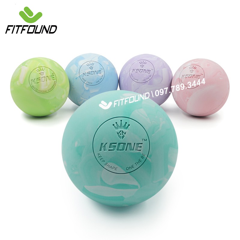 Lacrosse ball- bóng cao su đơn pha màu mage giãn cơ/ dãn cơ trị liệu cỡ 6,3 cm ksone