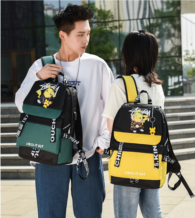 Balo nam nữ đi học - Balo thời trang siêu Cute - Balo đi học hình Pikachu ngộ nghĩnh