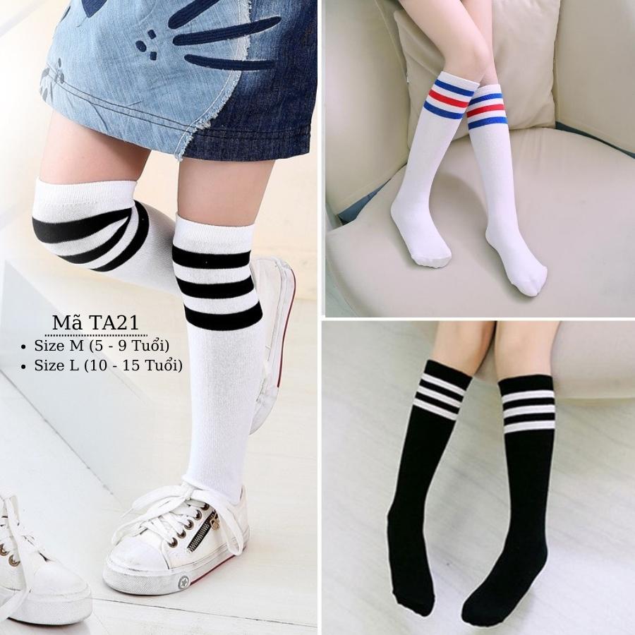  Tất vớ đùi nữ sinh tiểu trung học bé gái 5 - 15 tuổi cổ cao dài đến đầu gối phong cách Hàn Quốc TA21 