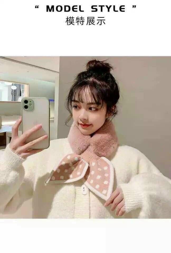 Khăn lông quàng cổ siêu ấm siêu xinh