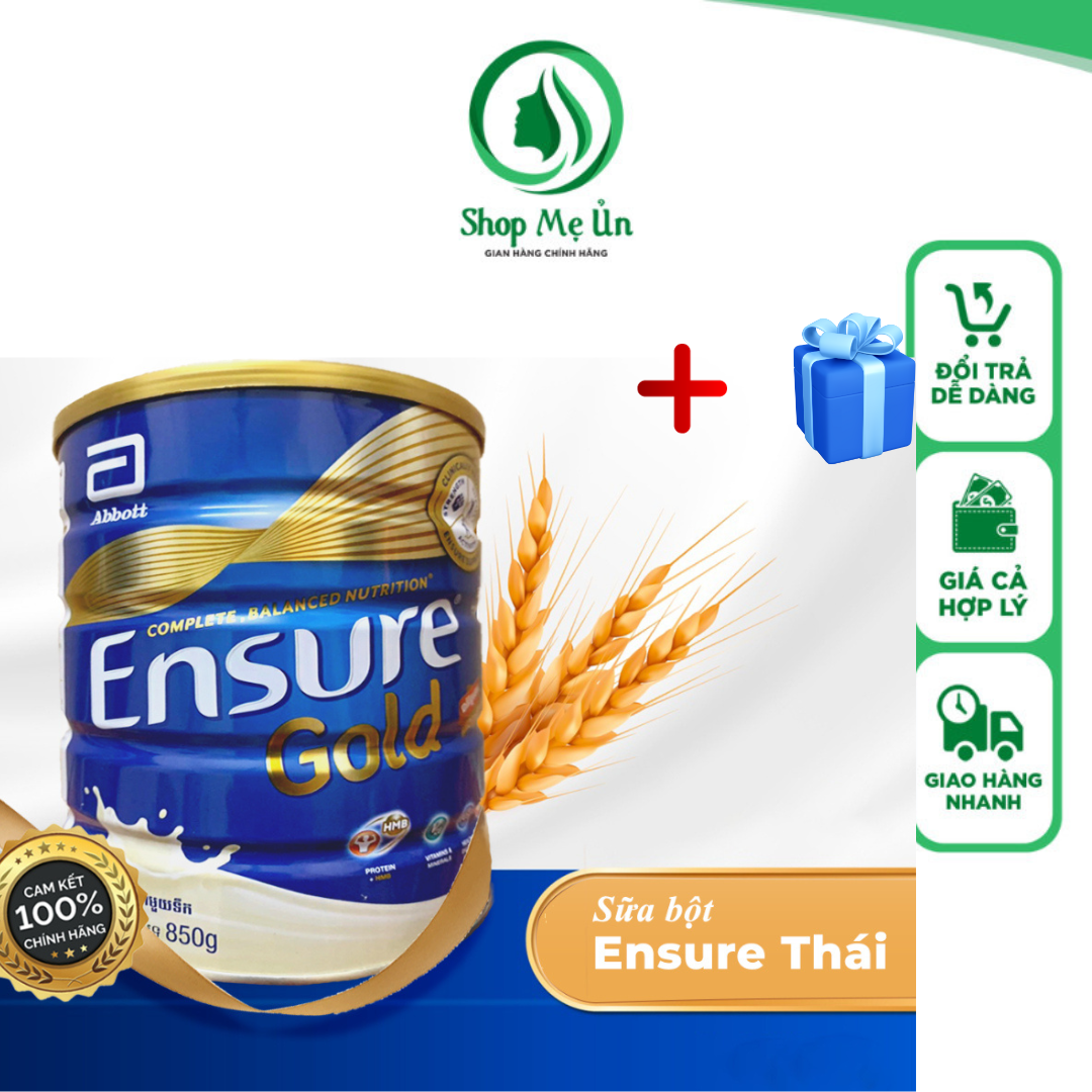 Sữa bột Ensure Gold Abbott Thái Lanhộp 850g Hương vani it ngọt