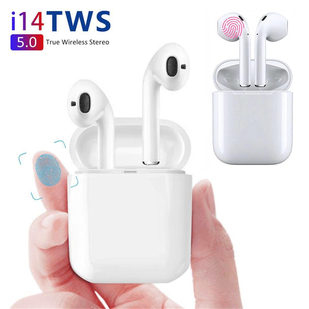 Tai nghe i14 tws 5.0 cảm ứng không dây bluetooth - tai nghe true wireless chất lượng cao