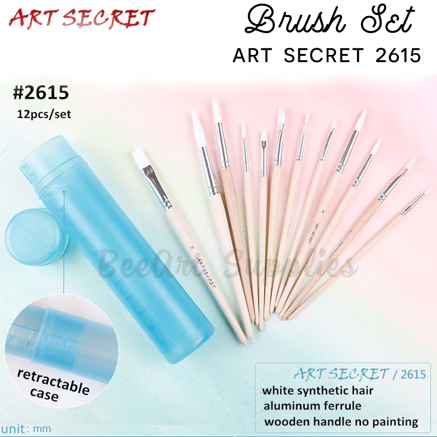 Bộ cọ vẽ art secret lông nhân tạo 12 cây