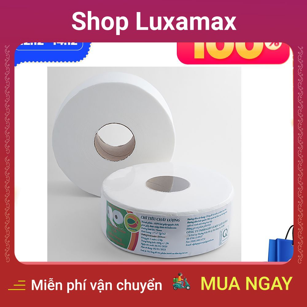 Giấy vệ sinh cuộn lớn ALPHA - 600g/cuộn DTK57985738 - Shop LuxaMax - Large roll toilet paper alpha - 600g / roll