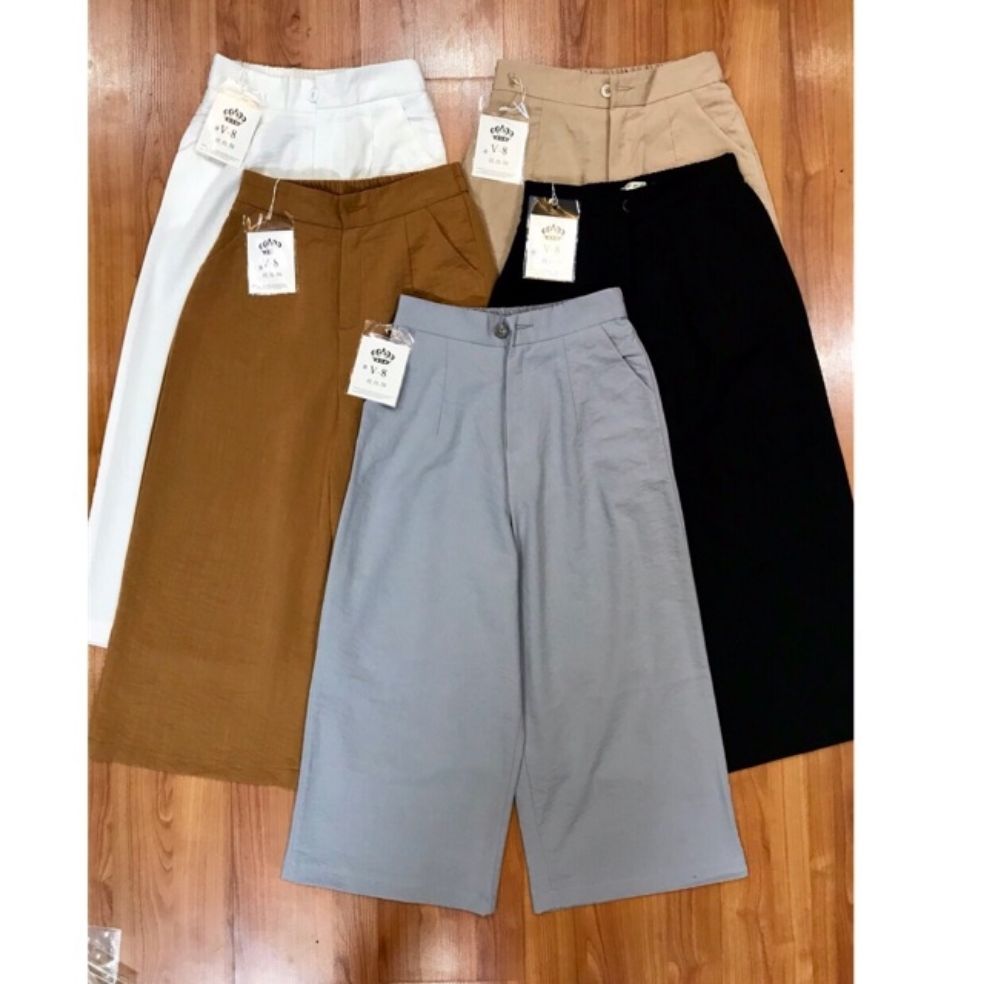 Quần culottes chất đũi
