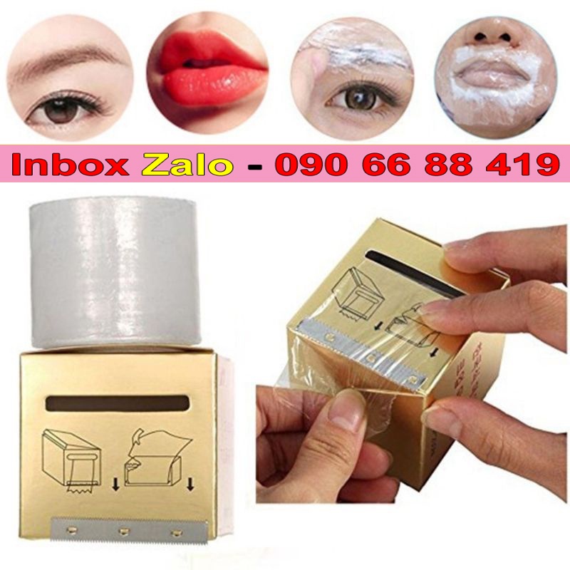 Cuộn nilon ủ kem tê dùng phun xăm thẩm mỹ môi mày mí