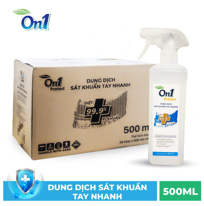 Thùng 20 chai dung dịch sát khuẩn On1 500ml hương Bamboo Charcoal