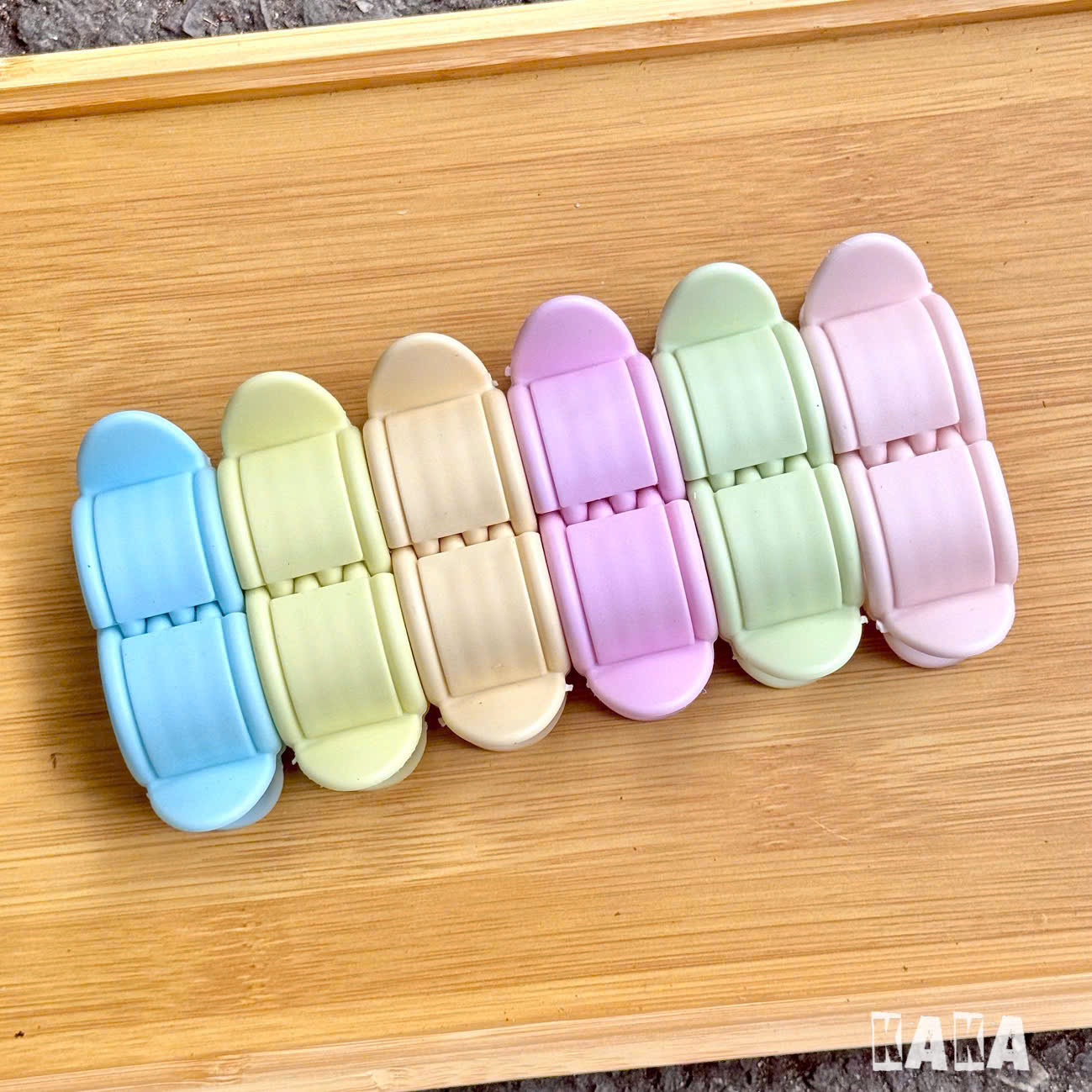 Lố 5-12 kẹp càng cua màu pastel (hàng tốt) 5 răng dẻo bẻ không gãy