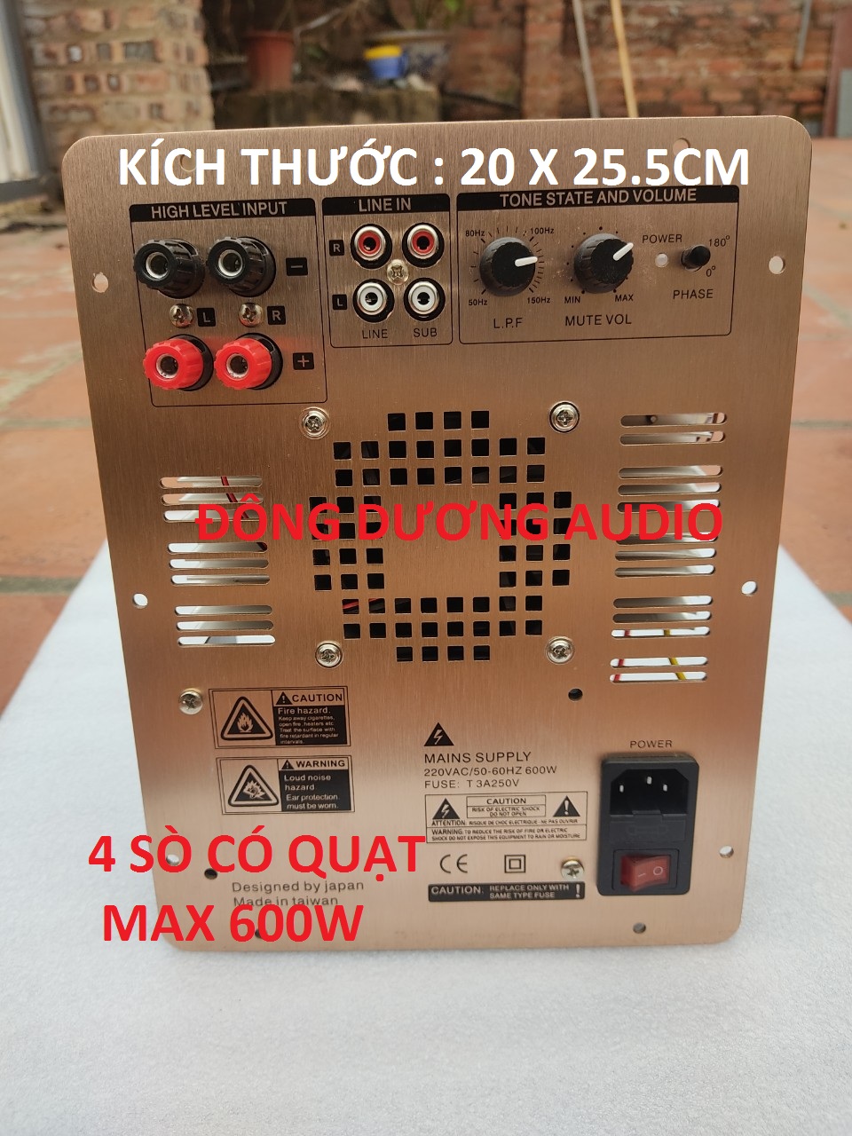 Bộ mạch sub điện 4 sò nguồn xuyến có quạt tản nhiệt - mạch sub công suất lớn