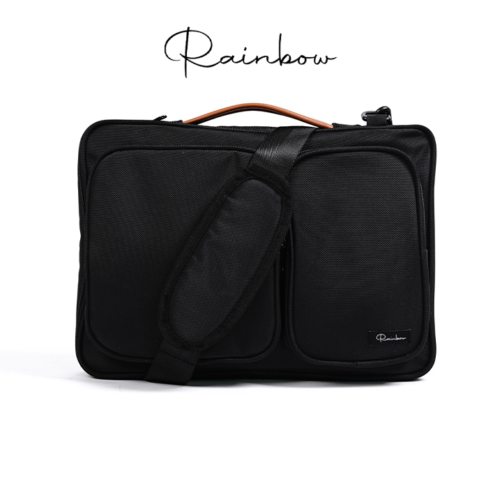 Túi chống sốc Laptop Macbook Rainbow chất liệu Canvas cao cấp kháng nước nhiều ngăn đa dụng gọn gàng BG001