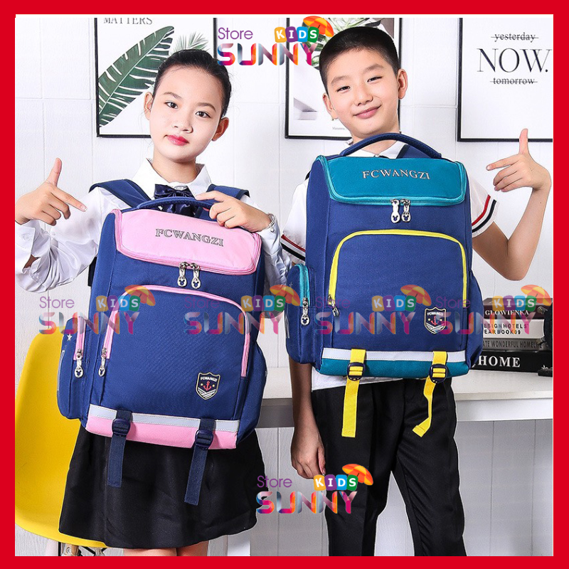 Size To- Balo trẻ em chống gù cho bé đi học tiểu học cấp 1 nhiều mẫu cho bé trai bé gái KT42x16x34 cm cặp xách trẻ em tiểu học con trai con gái