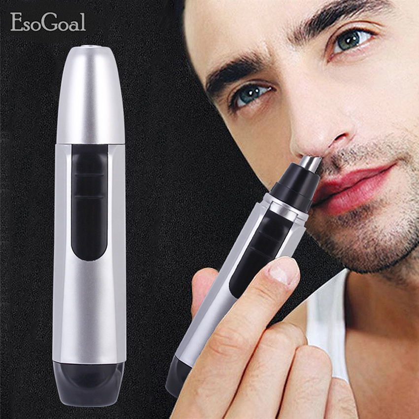 EsoGoal Mini Portable Nose Ears Hair Trimmer Shaver Cutter Safe Clean Shaving Cutter Nose Hair Remover Clipper with Clean Brush for Men and Women