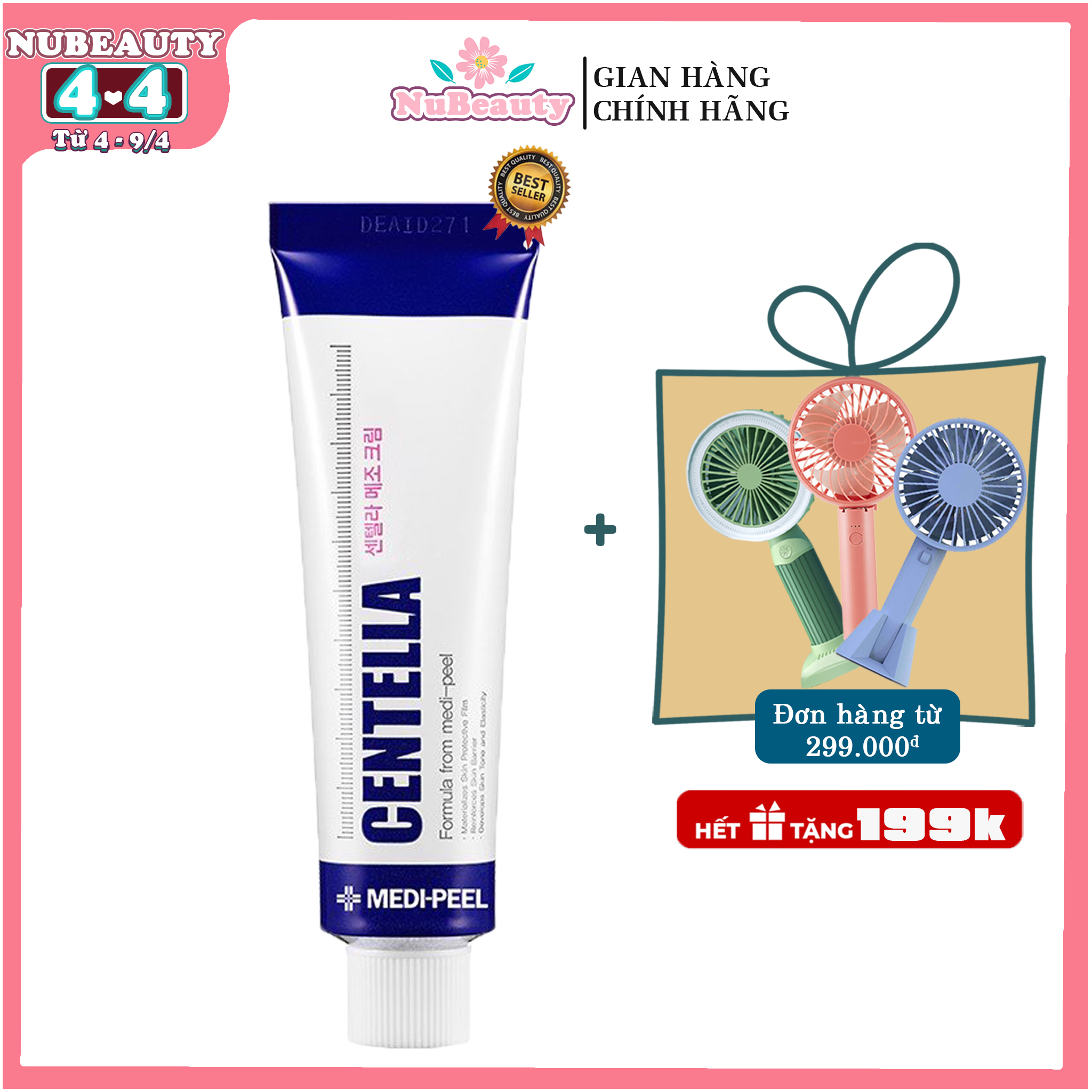 "CHÍNH HÃNG" Kem Dưỡng Phục Hồi Chuyên Sâu Cho Da Mụn Medi-Peel Centella Mezzo Cream 30ml