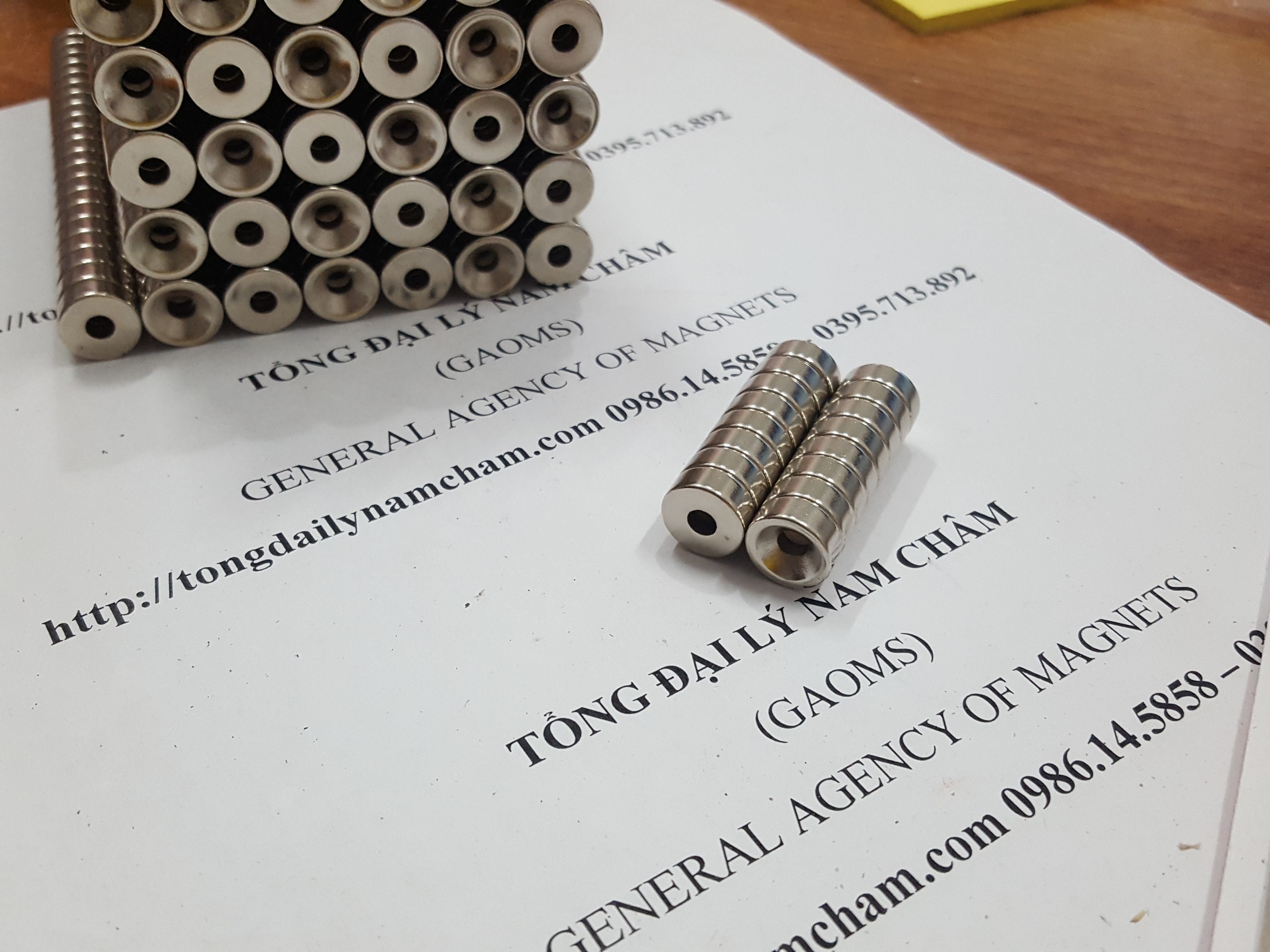 10 viên nam châm 12x5 lỗ vát 4mm