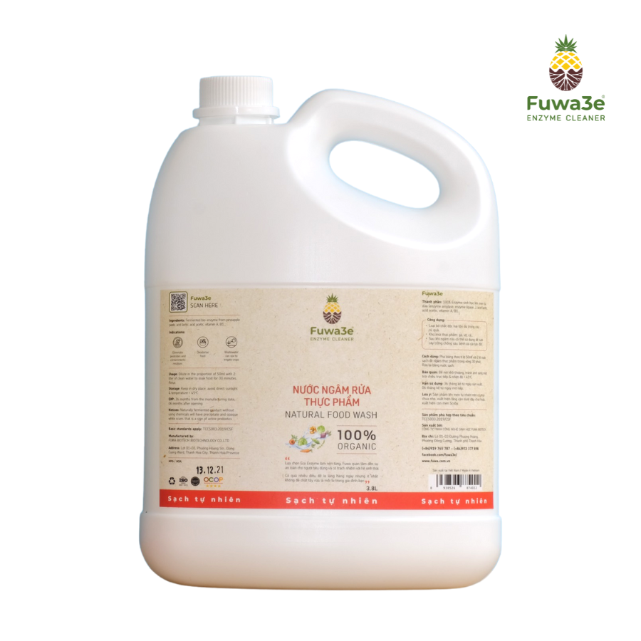 Fuwa3e- Refill nước ngâm rửa thực phẩm hữu cơ 1L- Tiết kiệm hơn