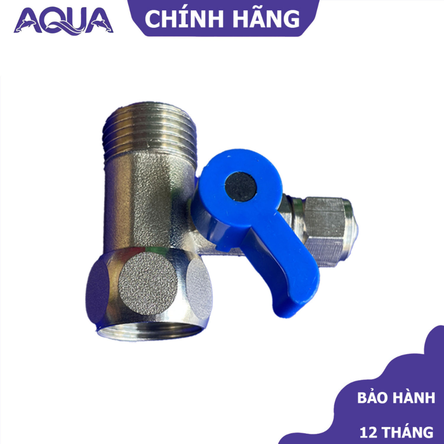 Van chia nước đầu nguồn inox, van cấp máy lọc nước inox - dây 10mm