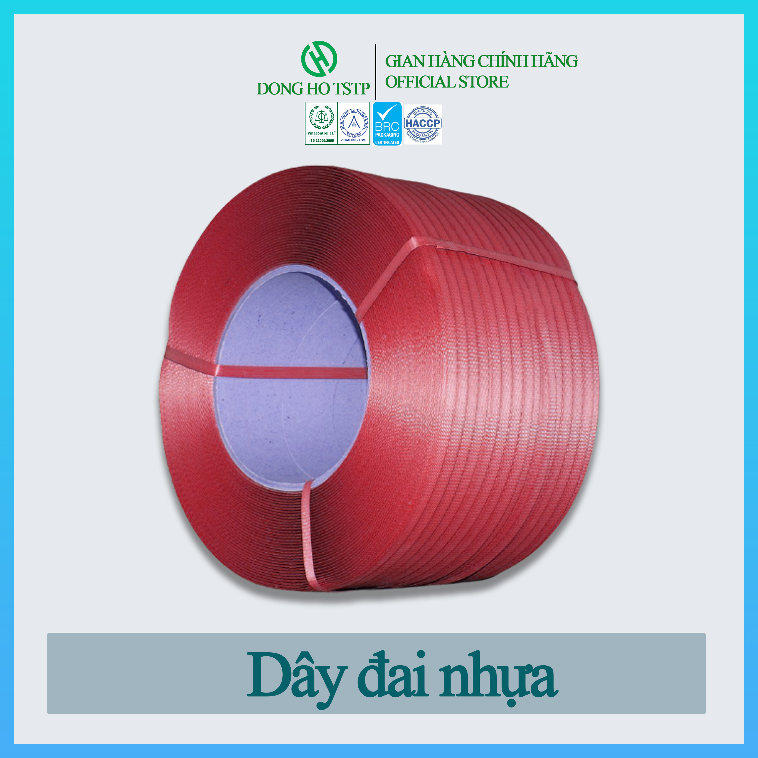 Dây đai nhựa PP dùng để buộc kiện hàng đóng hàng container đan giỏ cuộn 10 kg dài 2000m màu nhạt - Hàng chính hãng