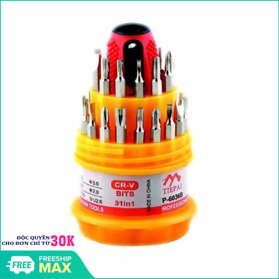 Bộ tuốc nơ vít đa năng 30 đầu, bộ tua vít đa năng 31 đầu kèm hộp đựng tiện dụng - bộ tua vít cốc đa năng 31 đầu chuyên dụng sửa chữa điện thoại