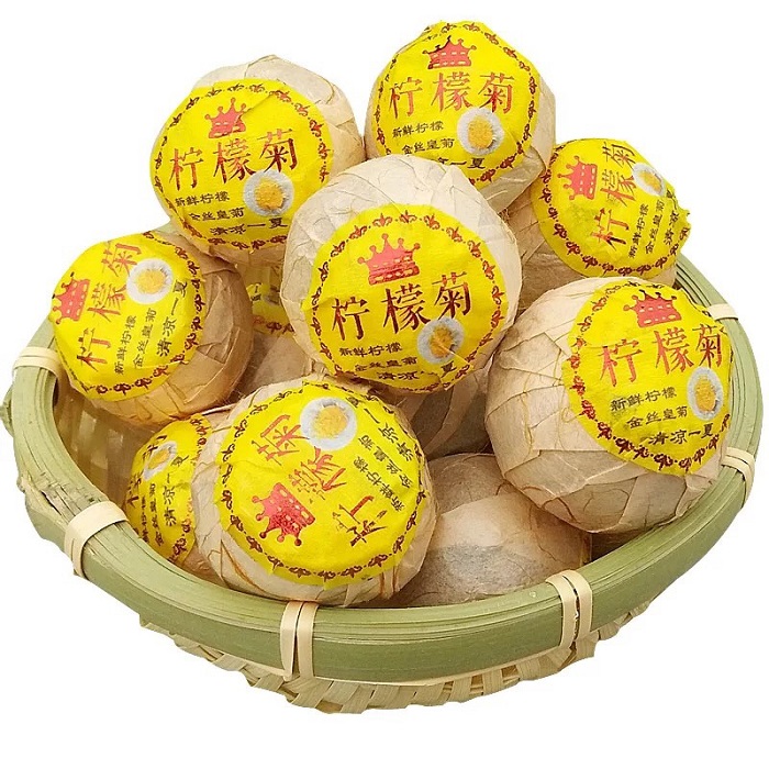 Trà viên phổ nhĩ thảo mộc cao cấp mix hoa cúc, hoa hồng, bách nhật, hoa nhài, bách hợp
