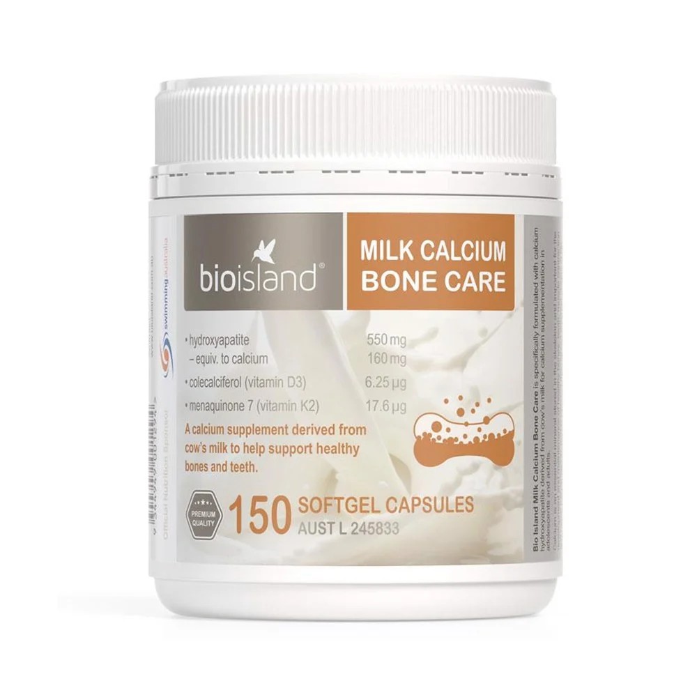 Viên nhai bổ sung calci sữa bioisland calcium milk 150 viên - úc