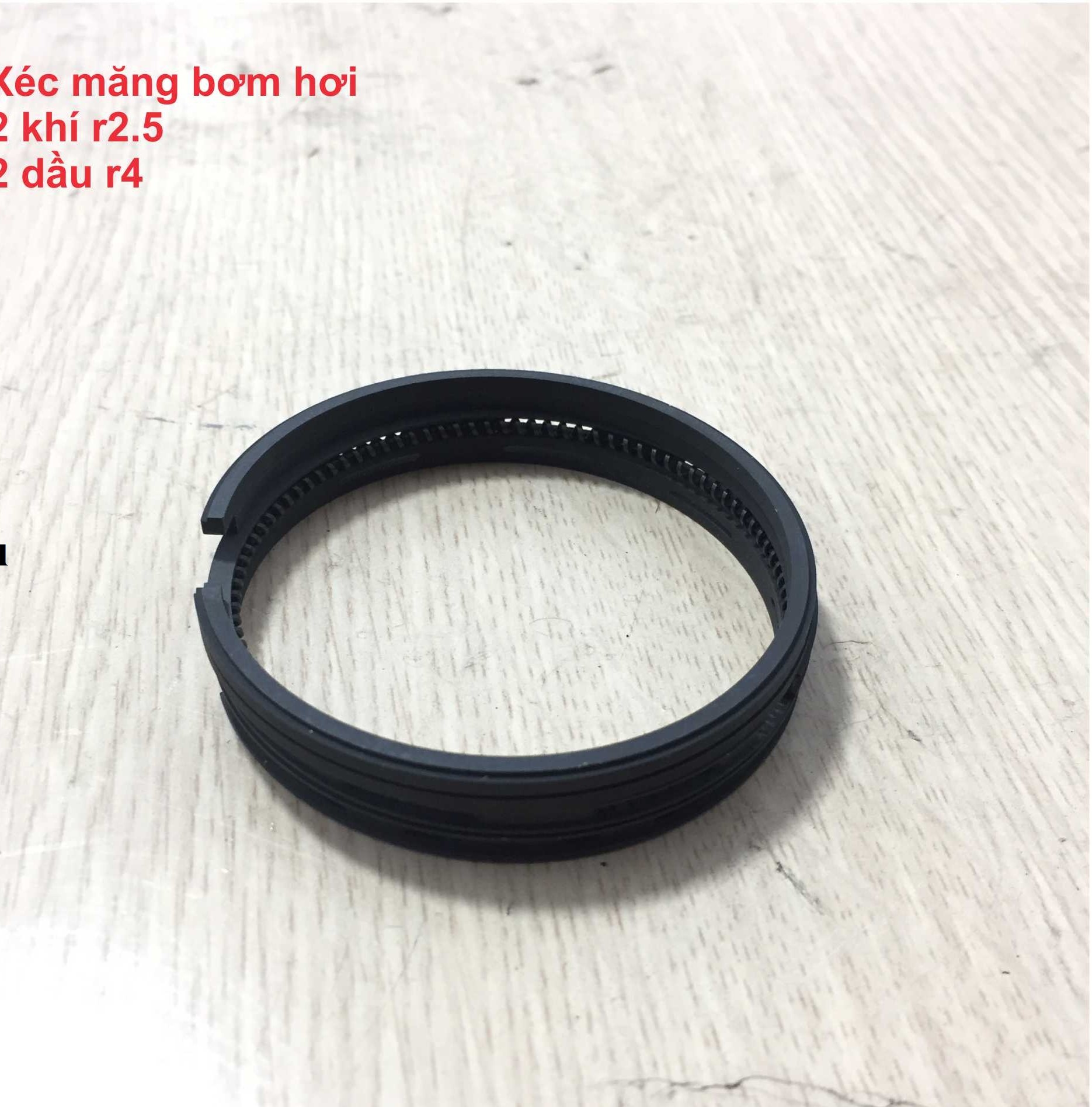 Xéc măng bơm hơi , phi 65, 2 hơi - 2 dầu bộ hơi xe 3.5 tấn