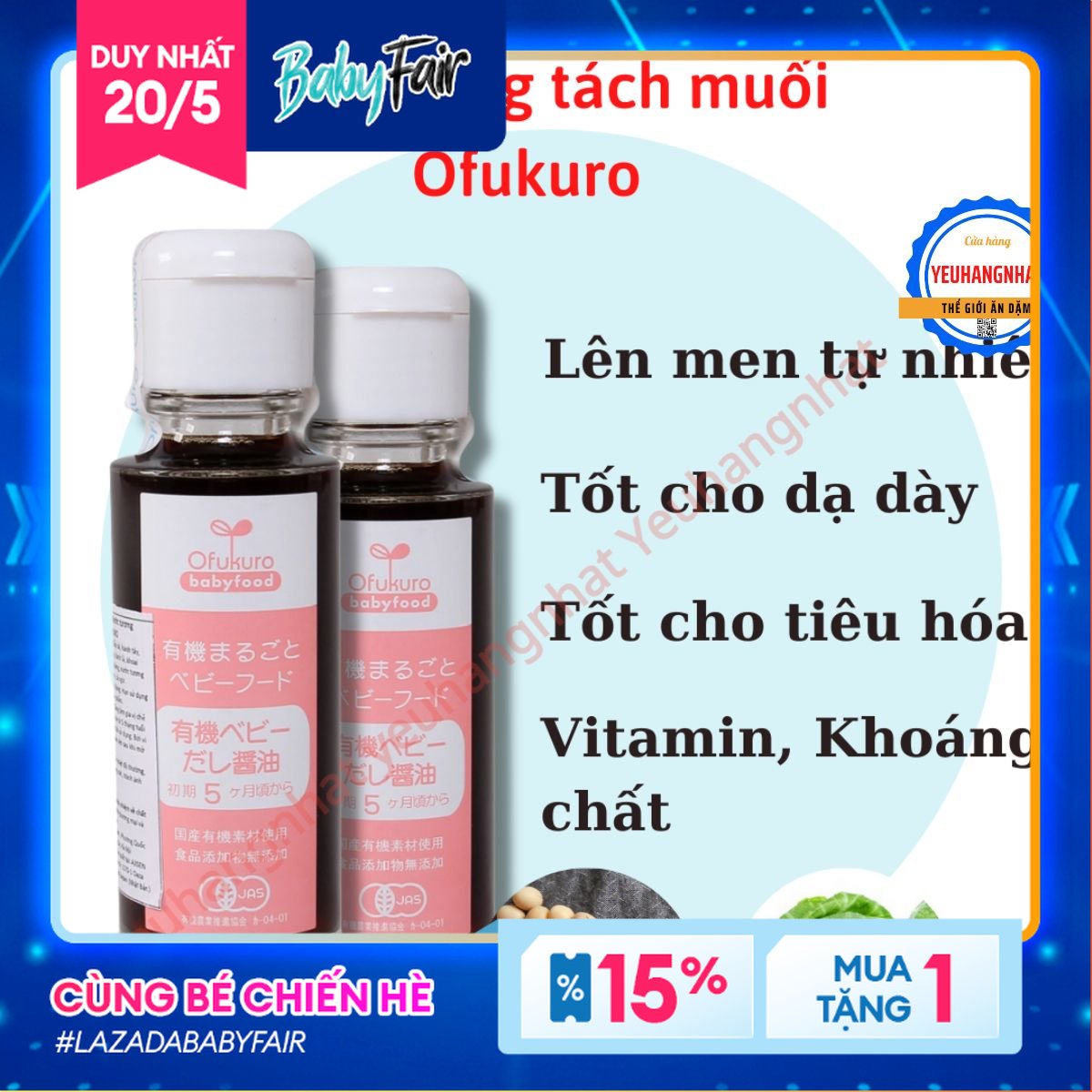 Nước tương tách muối Ofukuro Nhật Bản 100ml