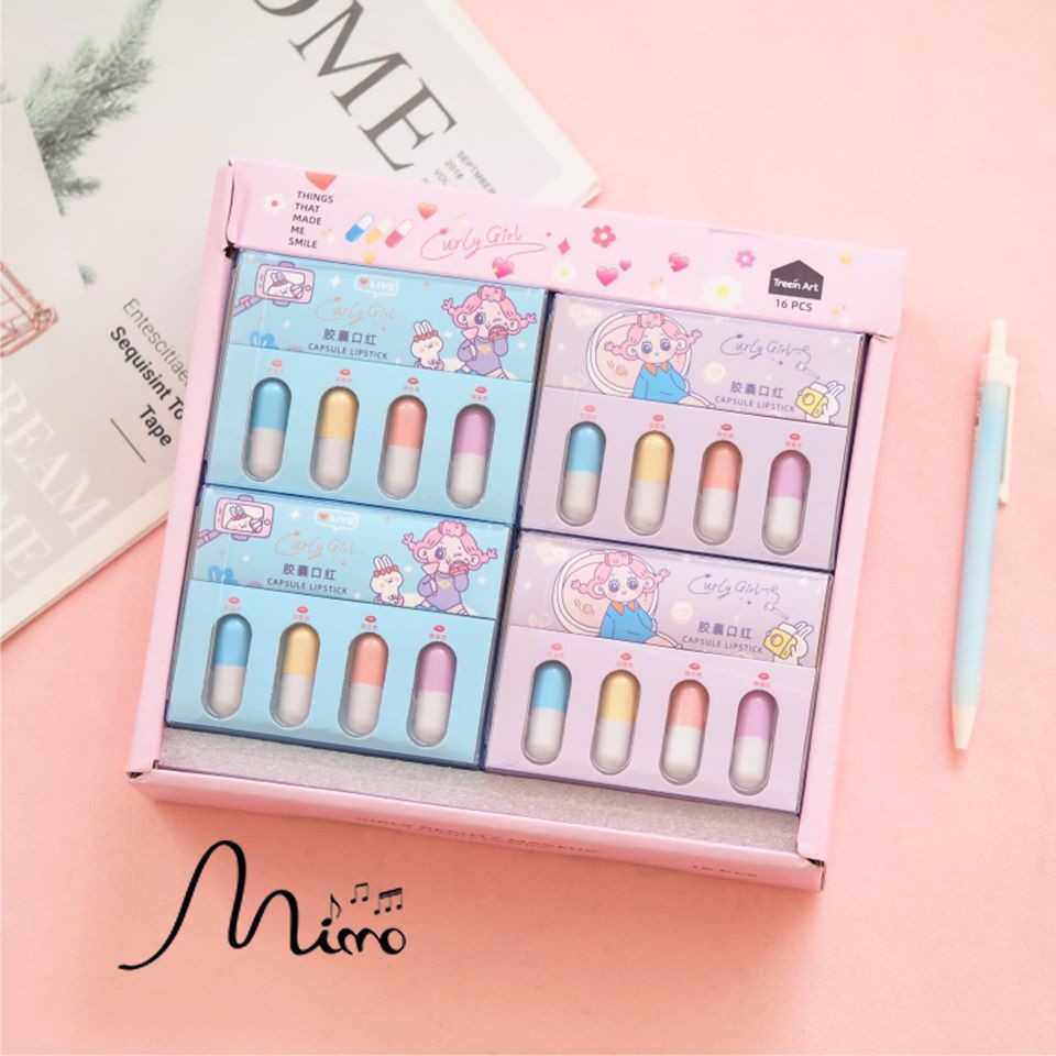 Set son mini hình viên thuốc