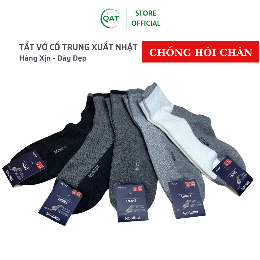 Set tất vớ nam cổ trung xuất nhật co giãn thoải mái, chất liệu cotton xịn. hàng loại 1