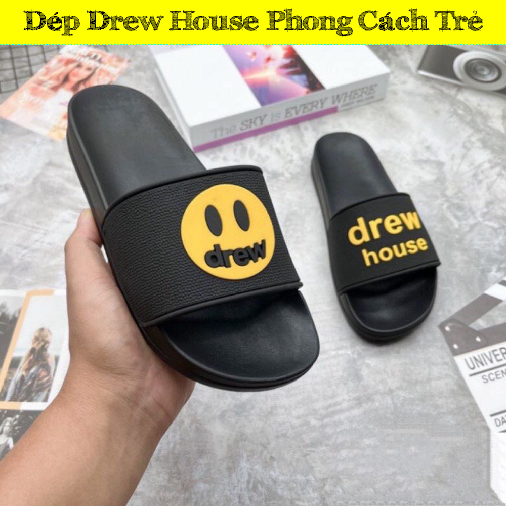 Dép quai ngang, dép giới tính drew house cao su đặc non đế đúc