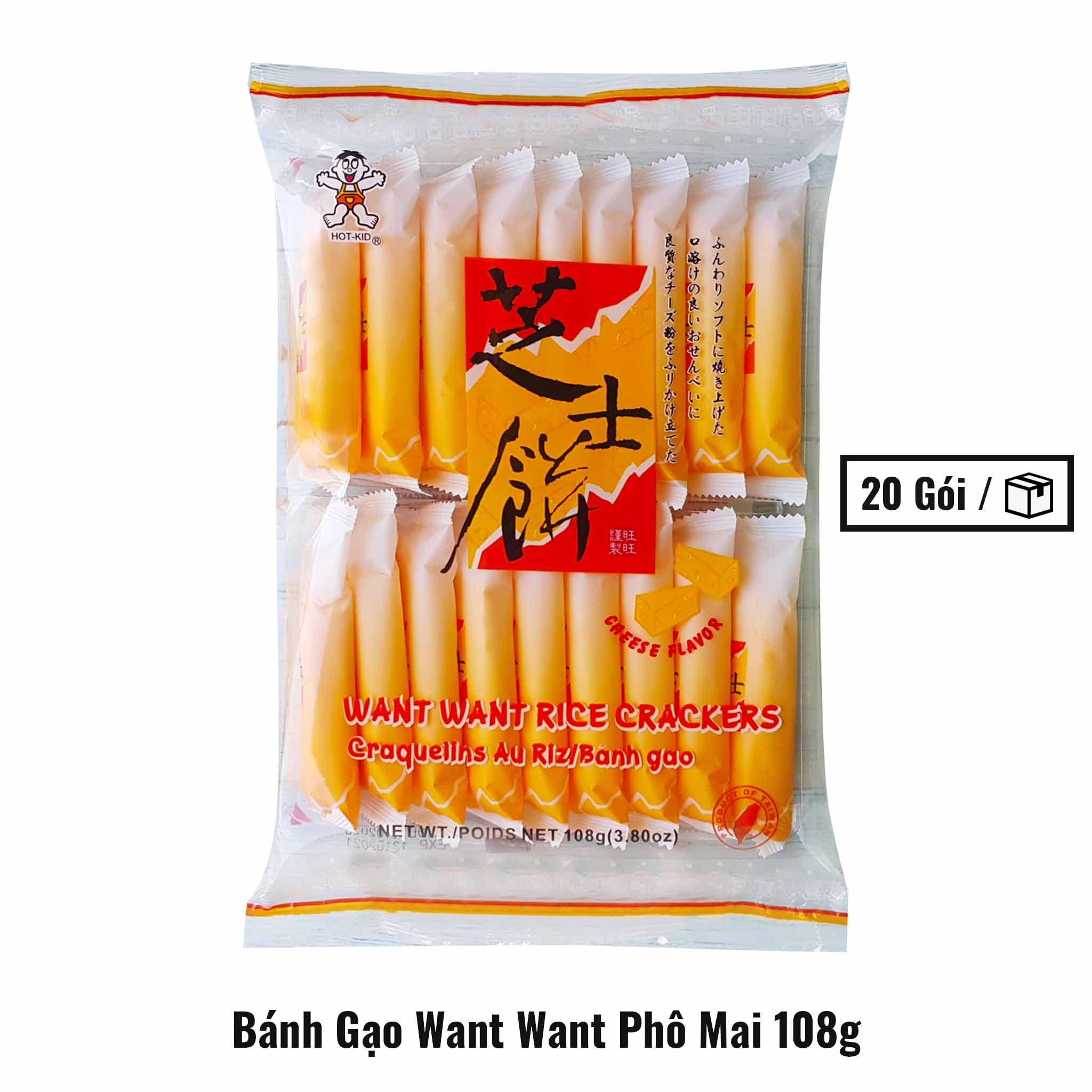 Bánh gạo Want Want vị Phô Mai 108g