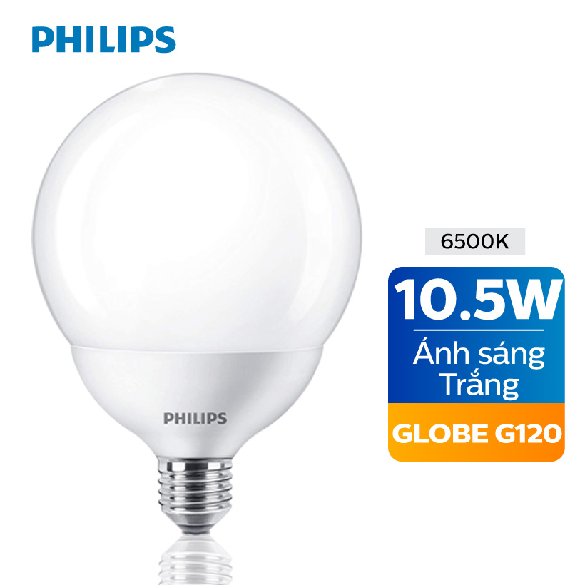 Bóng đèn LED Philips Globe 10.5W 6500K E27 G120 - Ánh sáng trắng