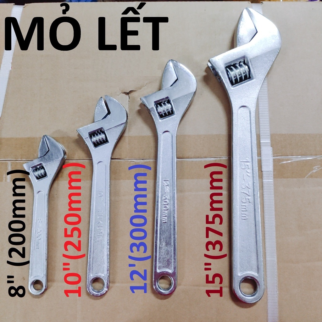 Mỏ lết đủ size 4'' 6'' 8'' 10'' 12'' 15''.mỏ lết đủ size hàng chất lượng.mỏ lết đủ size hàng cao cấp.cờ lê thép cr-v siêu cứng