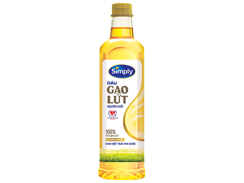 Dầu ăn simply gạo lứt 1 lít