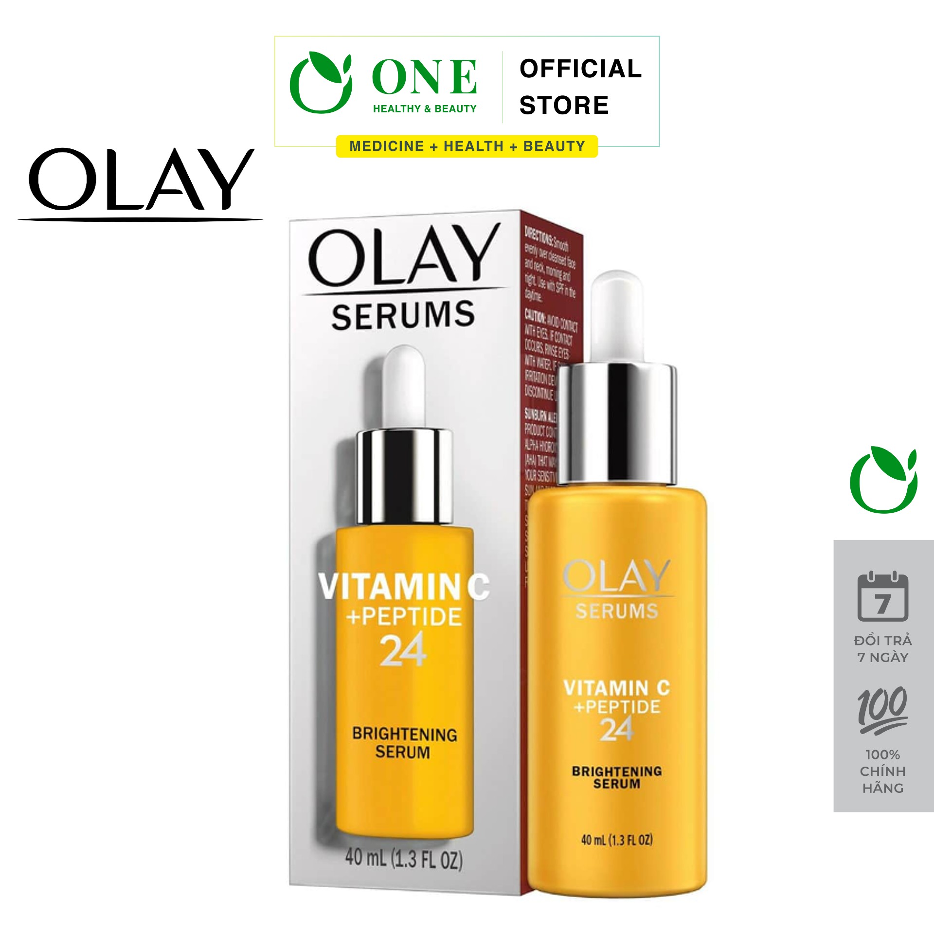 Serum chống lão hóa, sáng da Olay Serums Vitamin C+ Peptide 24 Brightening Serum 40ml