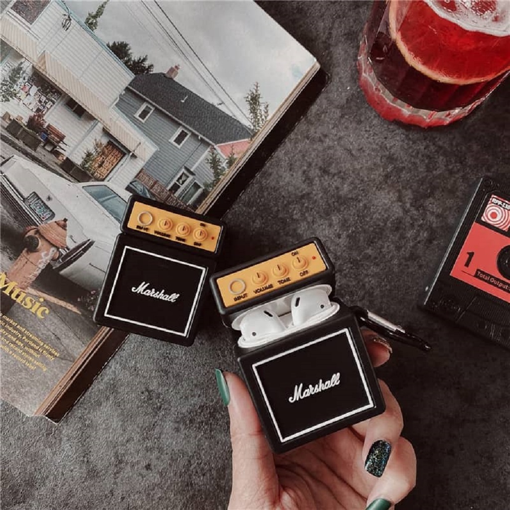 Airpods case - silicon case tai nghe không dây airpods 1-2-3-i12-pro hình loa marshall