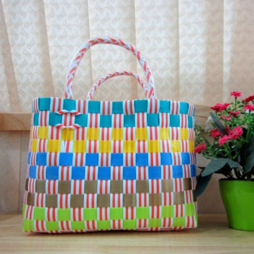 [HCM]Giỏ nhựa đan tay