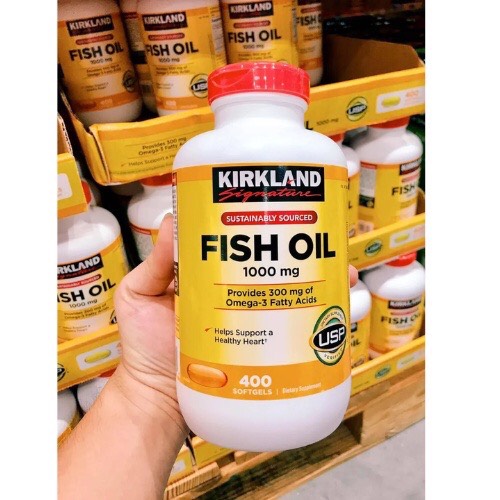 Date 10 2025 Viên Uống dầu cá Kirland Signature Omega 3 Fish Oil 1000mg