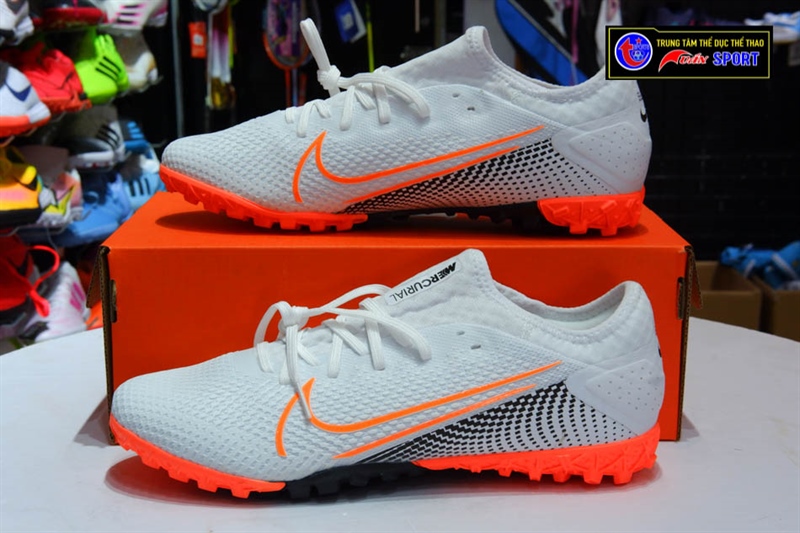 Giày đá bóng vapor 13 pro tf - trắng cam