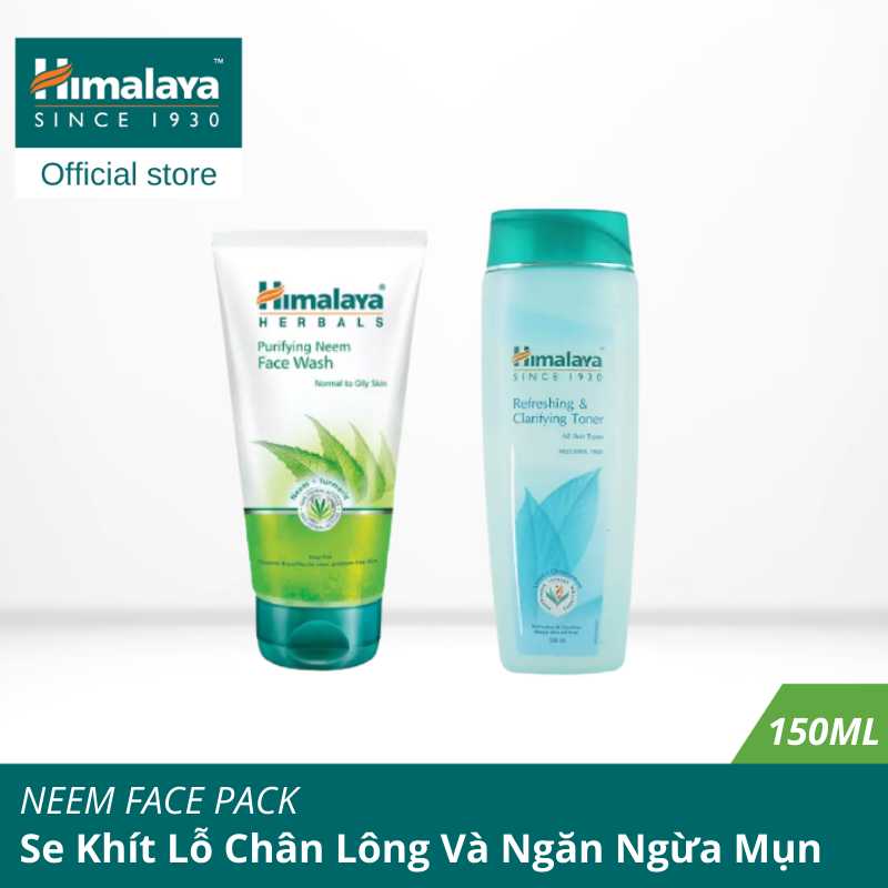 [HÀNG CHÍNH HÃNG]Bộ làm sạch dịu nhẹ và cân bằng độ ẩm cho da - (Neem Face Wash + Toner)