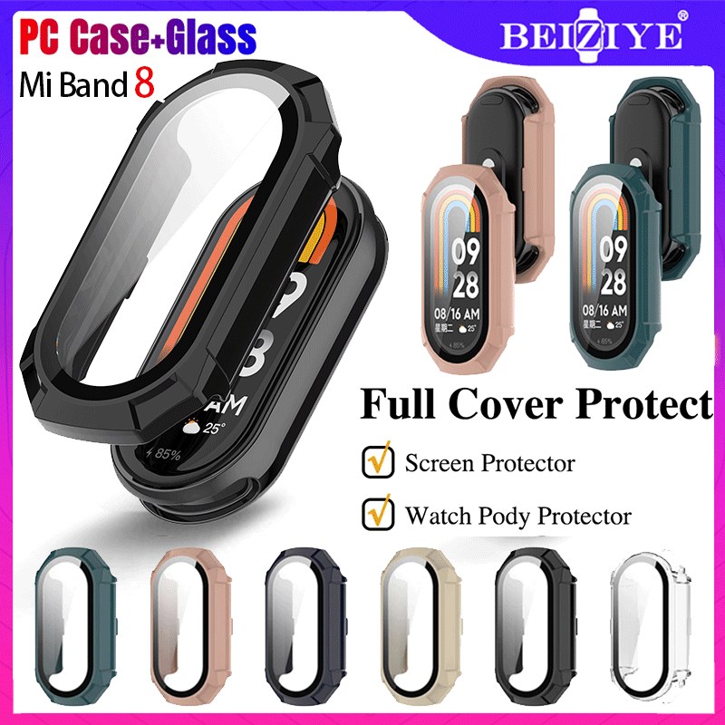 Bảo Vệ Toàn Bộ Kính Cường Lực Bảo Vệ Màn Hình Cho Xiaomi Mi Band 8 Vỏ Bảo