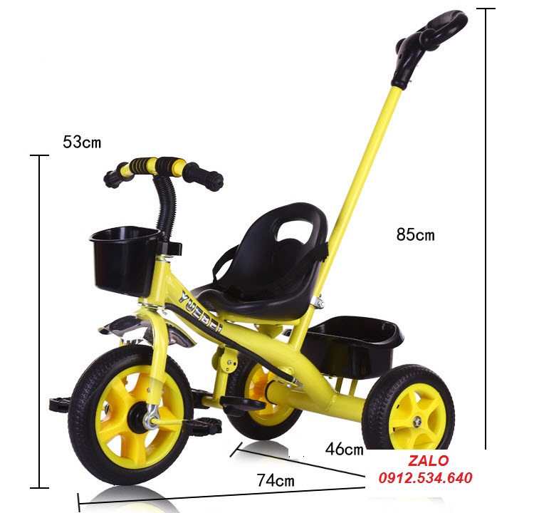XE ĐẠP 3 BÁNH CÓ CẦN ĐẨY CHO BÉ