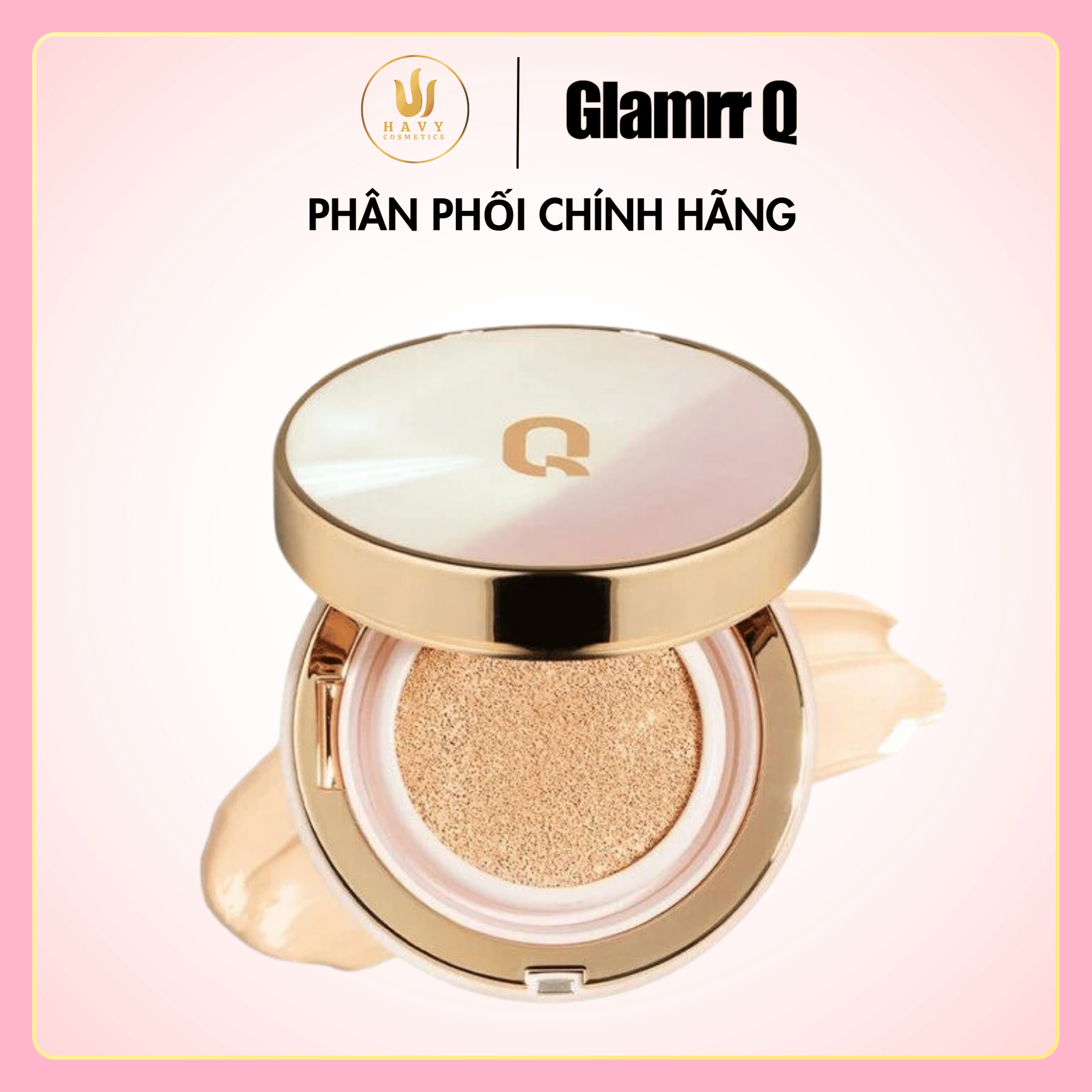 Phấn nước kiềm dầu và dưỡng da 13g glamrr q long wear dd cushion spf50/pa+++