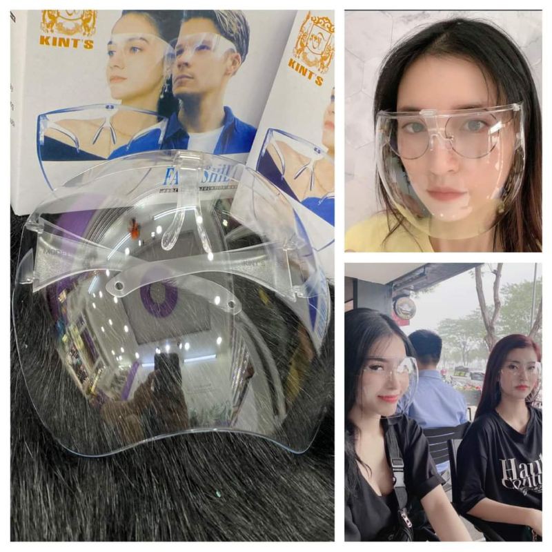 [HCM]khẩu trang khẩu trang y tế kính chống giọt bắn kính bảo hộ kính chống covid  kính chống dịch  mặt nạ chống covid