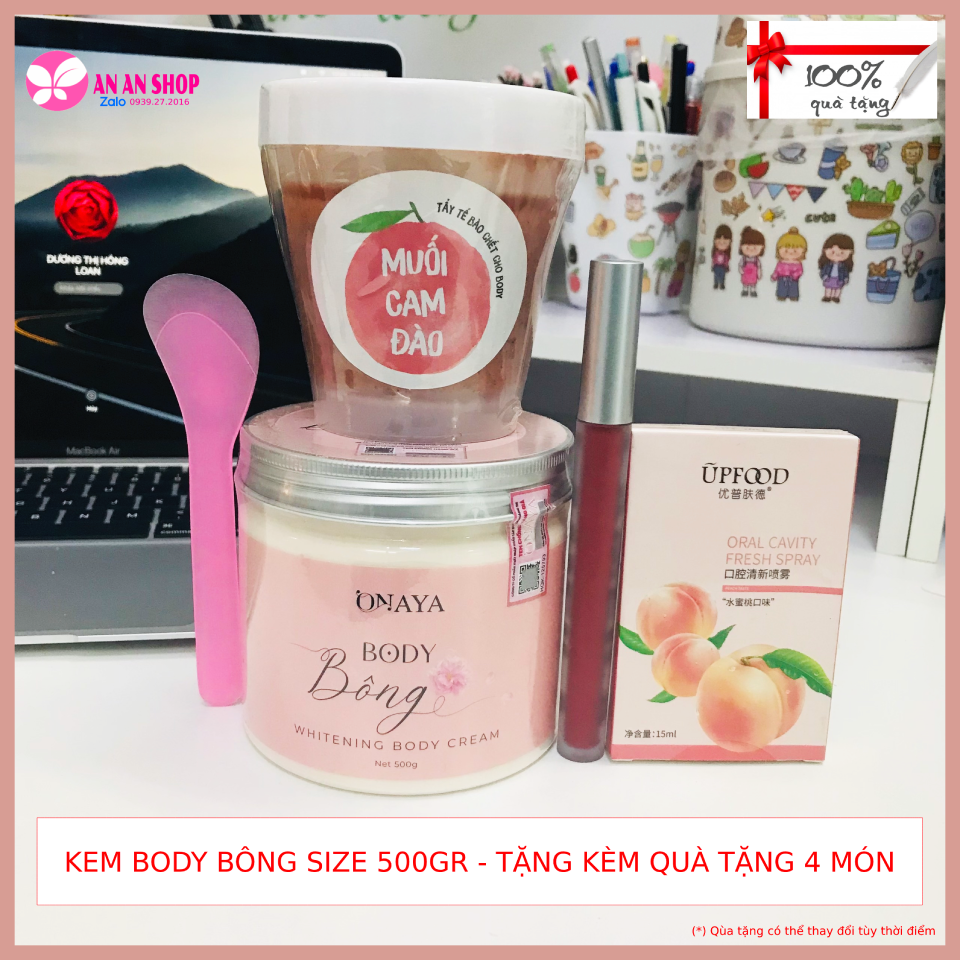 Kem Body Bông Size 500gr ONAYA + TẶNG kèm 4 sản phẩm Siêu HOT - Hàng Chính hãng